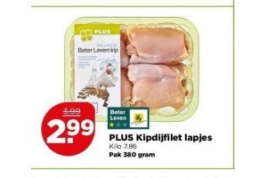 plus kipdijfilet lapjes