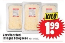 vers voordeel lasagne bolognese