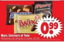 mars snickers en twix