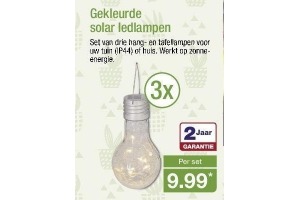 gekleurde solar ledlampen