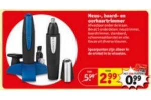 neus baard en oorhaartrimmer