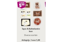 tapas en buitenlandse kaas