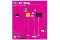 30 korting op alle vloerlampen