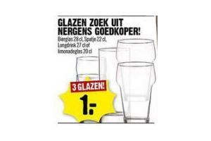 glazen zoek uit nergens goedkoper