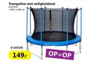 trampoline met veiligheidsnet