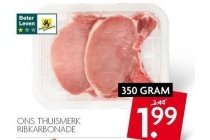 ons thuismerk ribkarbonade