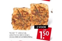 proef t verschil mini pizza broodjes