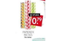 papieren rietjes