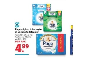 page original toiletpapier of vochtig toiletpapier