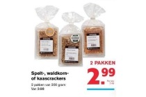 spelt waldkorn of kaascrackers
