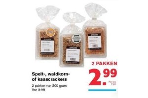 spelt waldkorn of kaascrackers