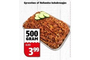 gyrosvlees of hollandse kebabreepjes