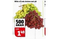 witte of rode druiven met pit