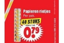 papieren rietjes