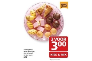 korengoud mini gebakjes