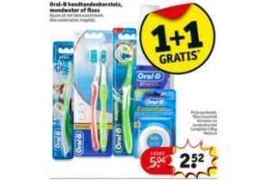 oral b handtandenborstel mondwater of floss