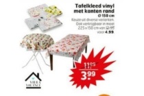 tafelkleed vinyl met kanten rand