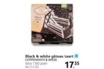 black en white gateau taart