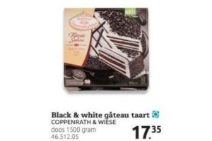 black en white gateau taart