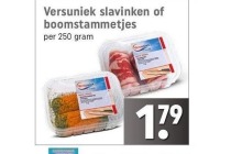 versuniek slavinken of boomstammetjes