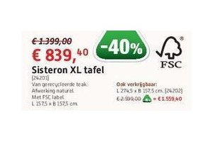 sisteron xl tafel