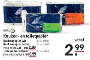 keuken en toiletpapier