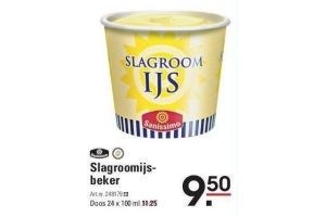 slagroomijsbeker