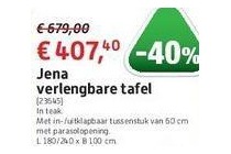 jena verlengbare tafel