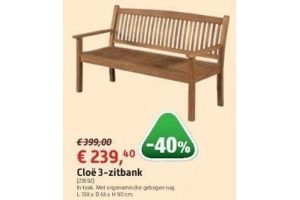 cloe 3 zitbank