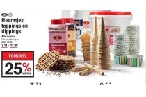 hoorntjes toppings en dippings