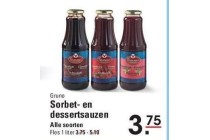 gruno sorbet en dessertsauzen