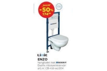 linie enzo hangtoilet met geberit inbouwreservoir