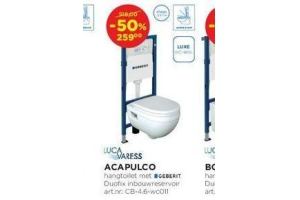 luca varess acapulco hangtoilet met geberit inbouwreservoir