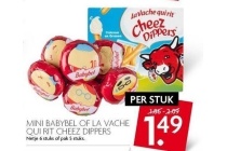 mini babybel of la vache qui rit cheez dippers