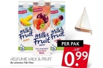 melkunie milk en fruit