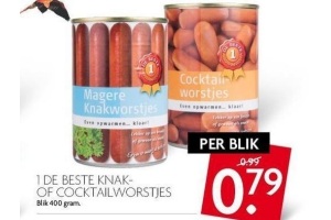 1 de beste knak of cocktailworstjes