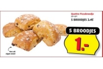 quattro pizzabroodjes