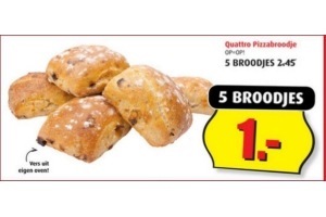 quattro pizzabroodjes