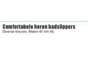 comfortabele heren badslippers