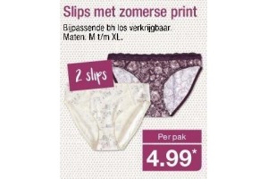 slips met zomerse print