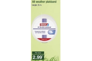 all weather plakband