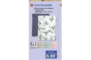 coral fleeceplaid