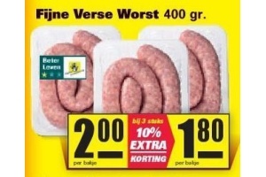 fijne verse worst