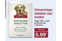 ontwormings tabletten voor honden