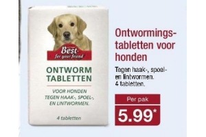 ontwormings tabletten voor honden