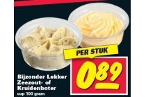 bijzonder lekker zeezout of kruidenboter