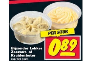 bijzonder lekker zeezout of kruidenboter