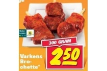 varkens brochette