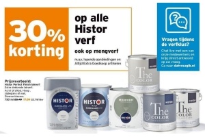 Soepel Terugbetaling Korting 30% korting op alle Histor verf - Beste.nl
