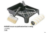 karwei muur en plafondverfset 4 delig nu eur7 99